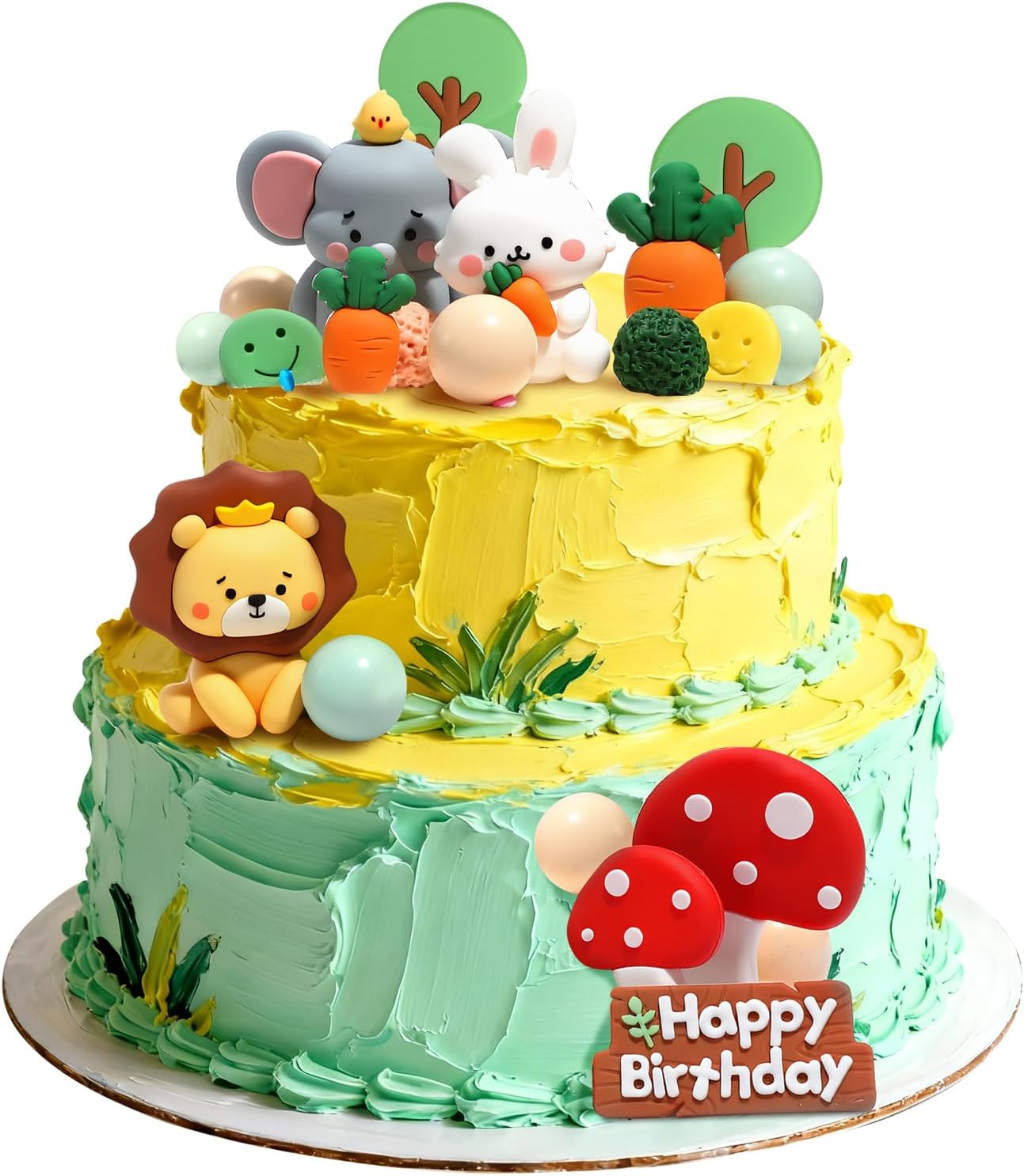 Detalle de 20 Stück Safari Tier Cake Topper – Dschungel-Dekorationen für Kindergeburtstag