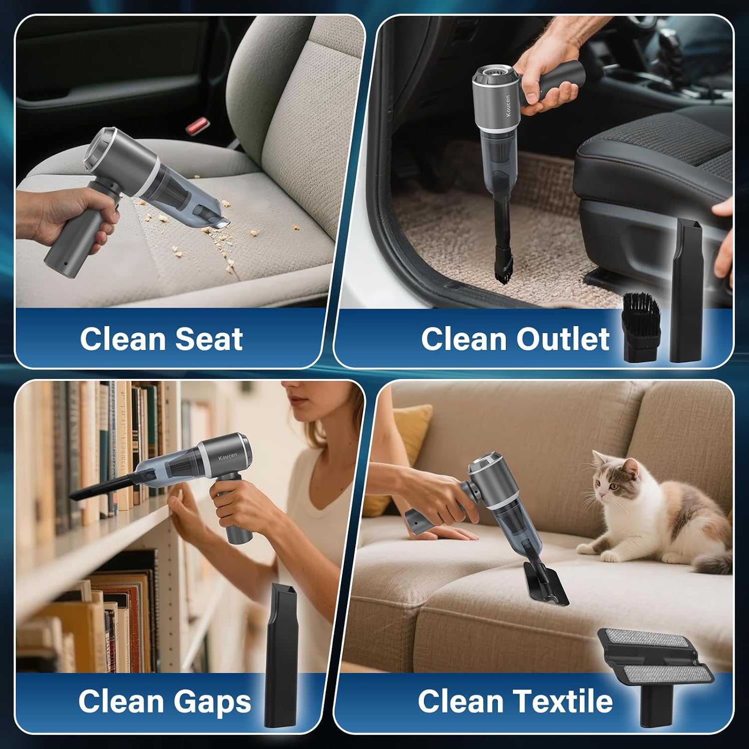 Detalle de Cordless Handheld Vacuum, 20,000 Pa