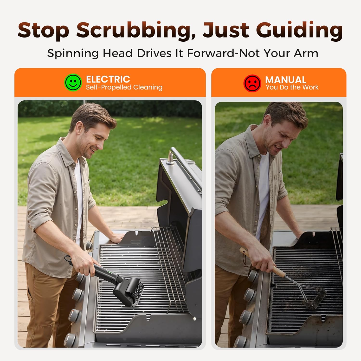 Thumbnail 6 de Leebein cordless electric grill brush with 3-speed rotating heads and 150-minute runtime