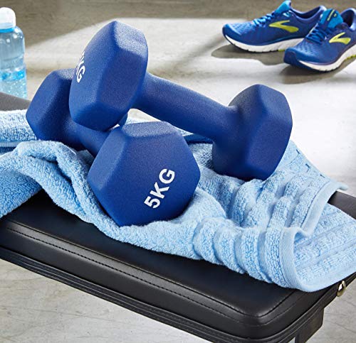 Thumbnail 6 de Amazon Basics Neoprene Dumbbell Pair, 10kg (5kg x 2), Blue
