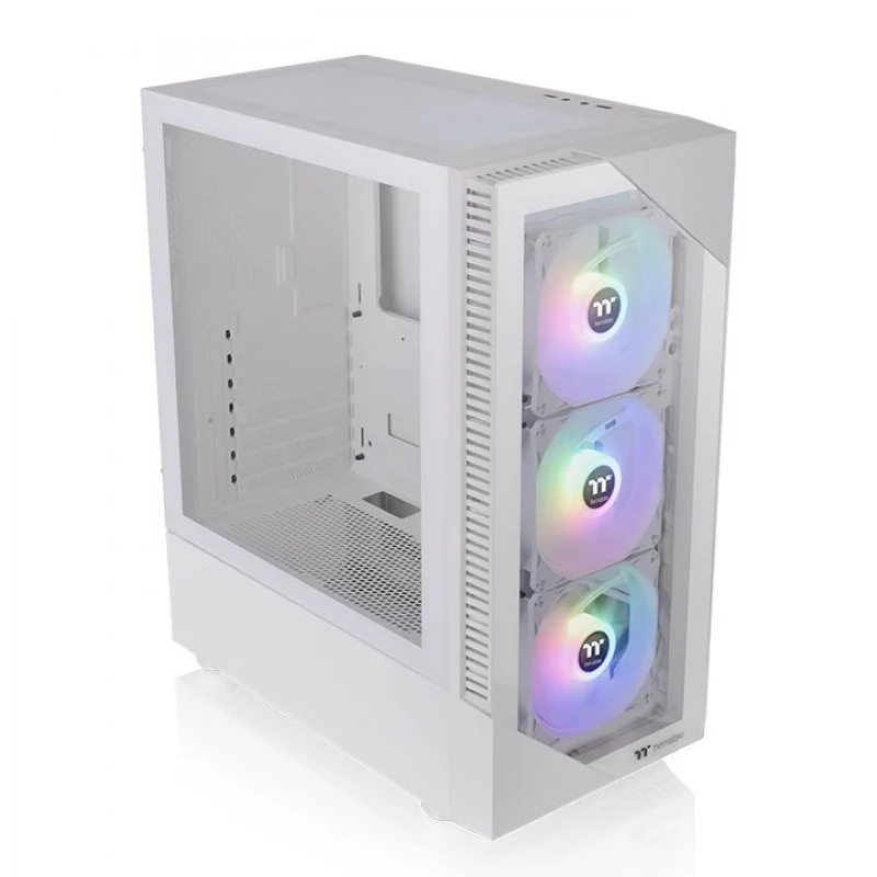 Detalle de Thermaltake View 200 TG ARGB Snow, cristal templado 🖥