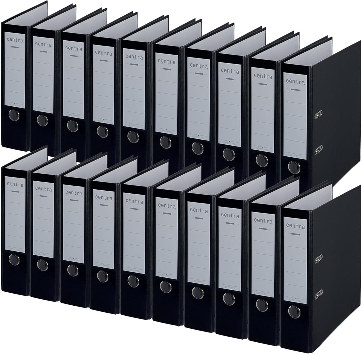 Thumbnail 6 de Centra Standard-Ordner blau (8 cm Rückenbreite, A4, Chromos) – 20er-Pack mit PP-Folie