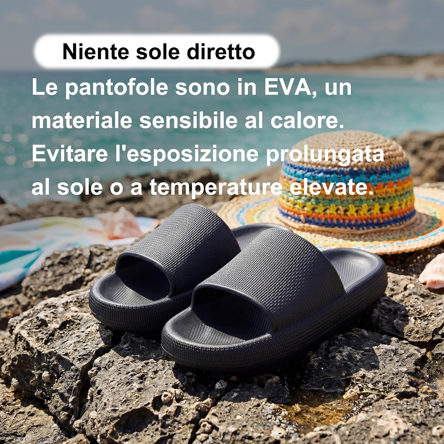 Detalle 2 de Donpapa ciabatte da casa estive “Nuvola” in EVA, antiscivolo per piscina e doccia