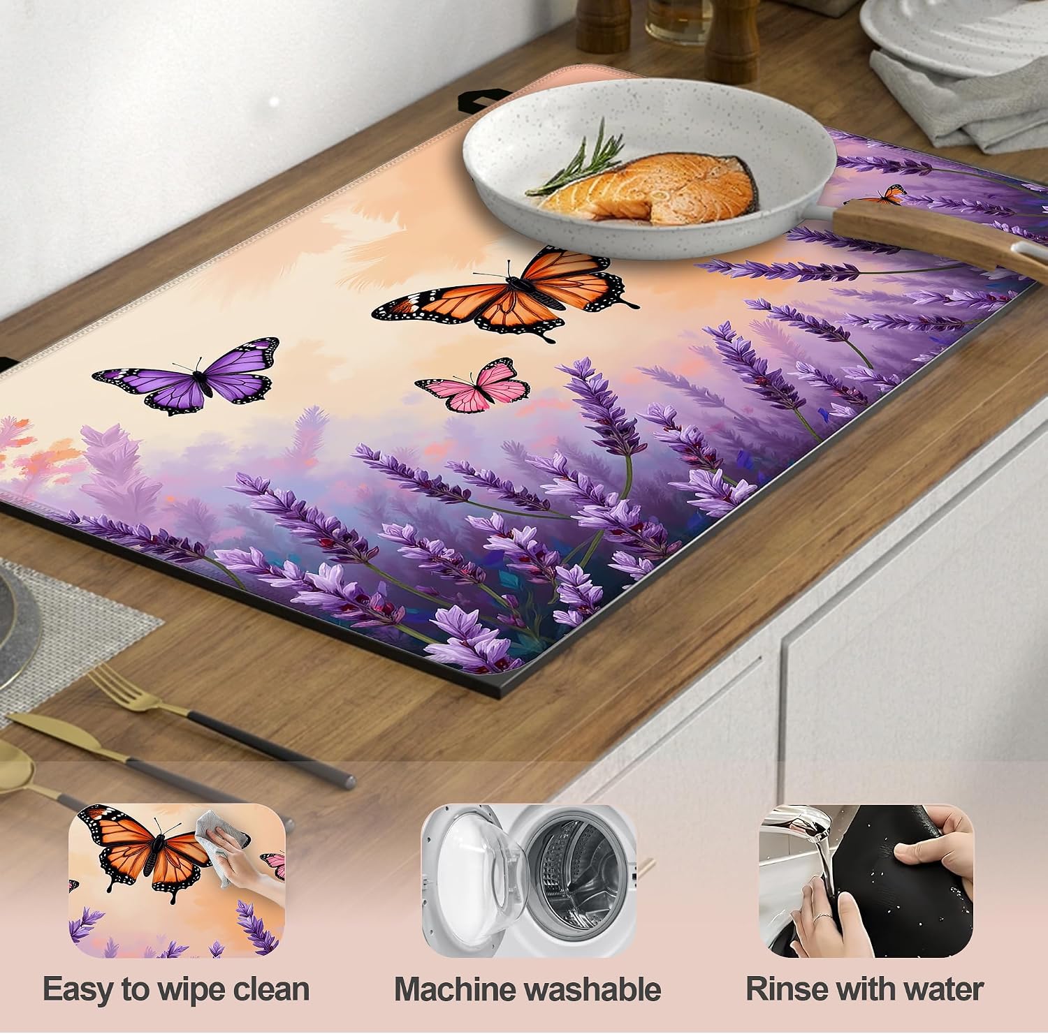 Thumbnail 4 de MTEXYMG MTEXYMG-stove top cover-01 28 x 20-Inch Butterfly Stove Cover