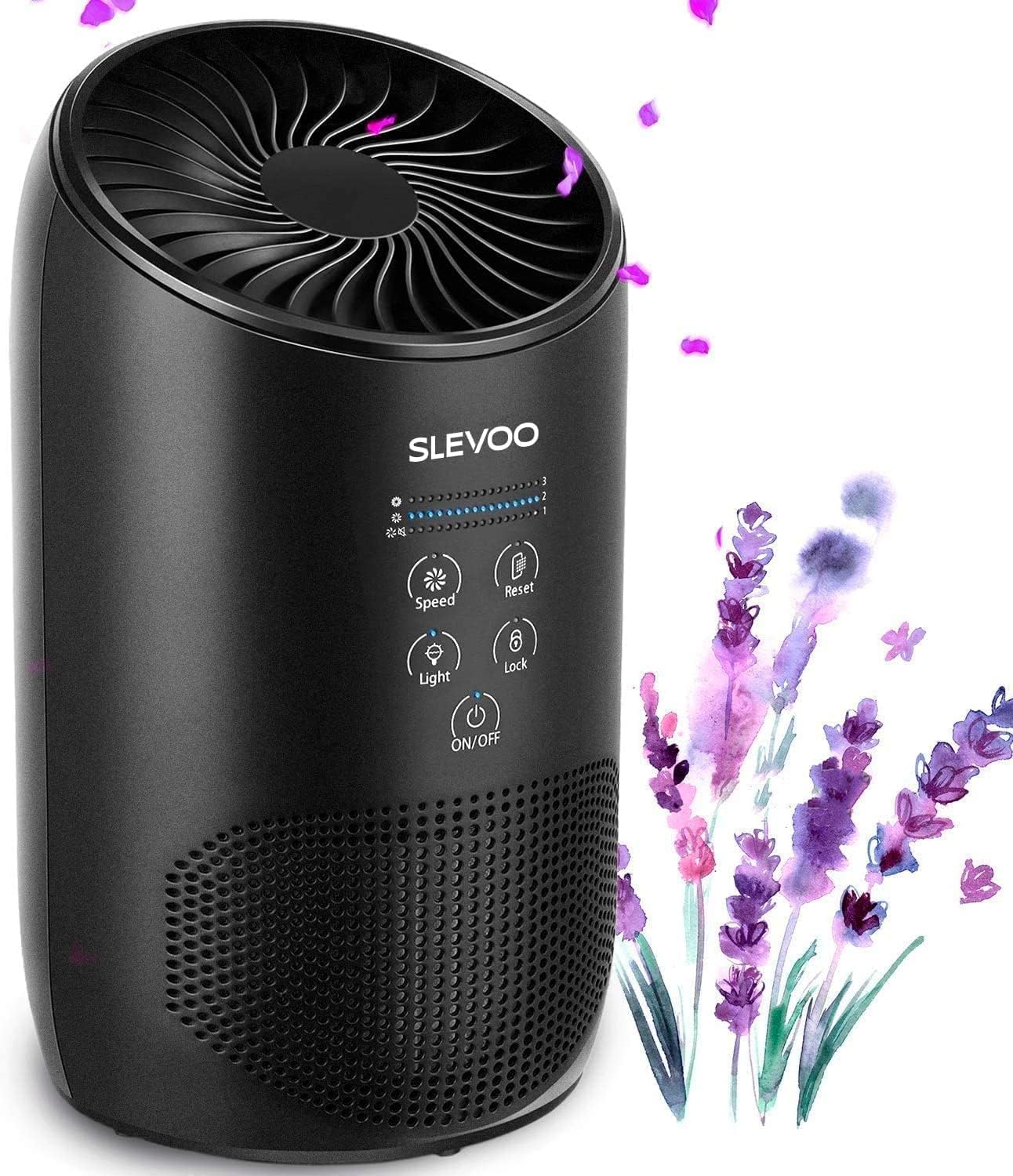 Detalle de Slevoo BS03 H13 True HEPA Air Purifier, 3-Stage Filtration, 215 sq. ft.