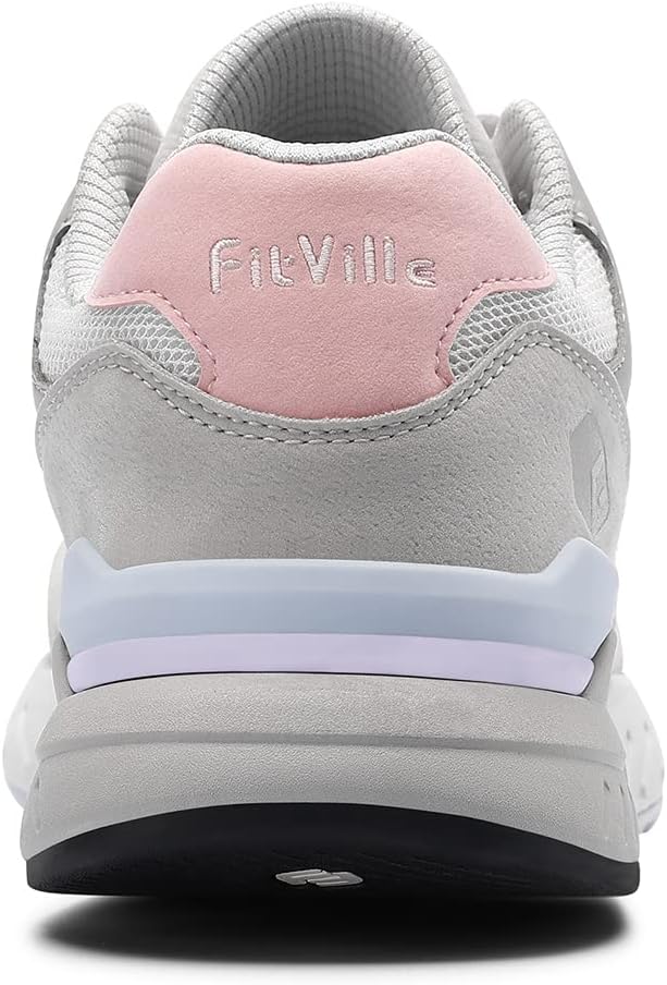 Detalle 2 de FitVille Womens Extra Wide Fit Trainers – comfortable walking & running shoes with arch support for plantar fasciitis and flat feet