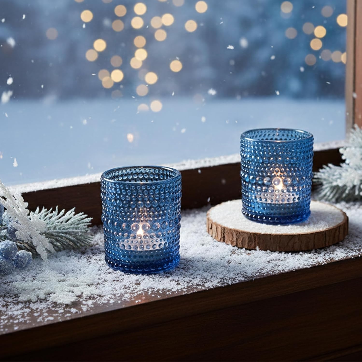 Thumbnail 2 de Blue Vintage 24-Pack Votive Candle Holders 2x2.5in 🕯