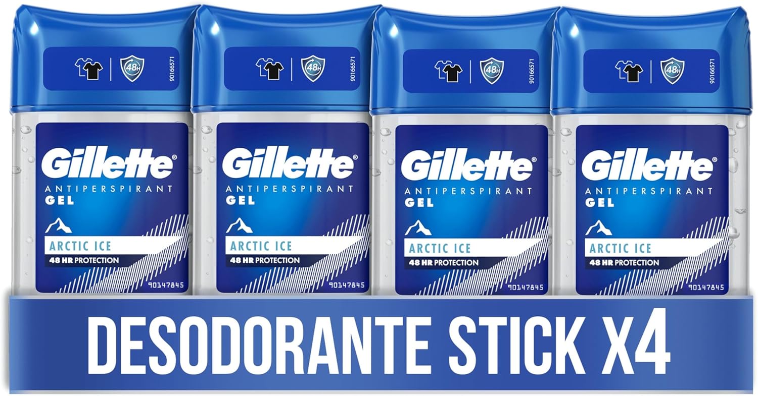 Detalle de Gillette Clear Gel Artic Ice 4x70 ml