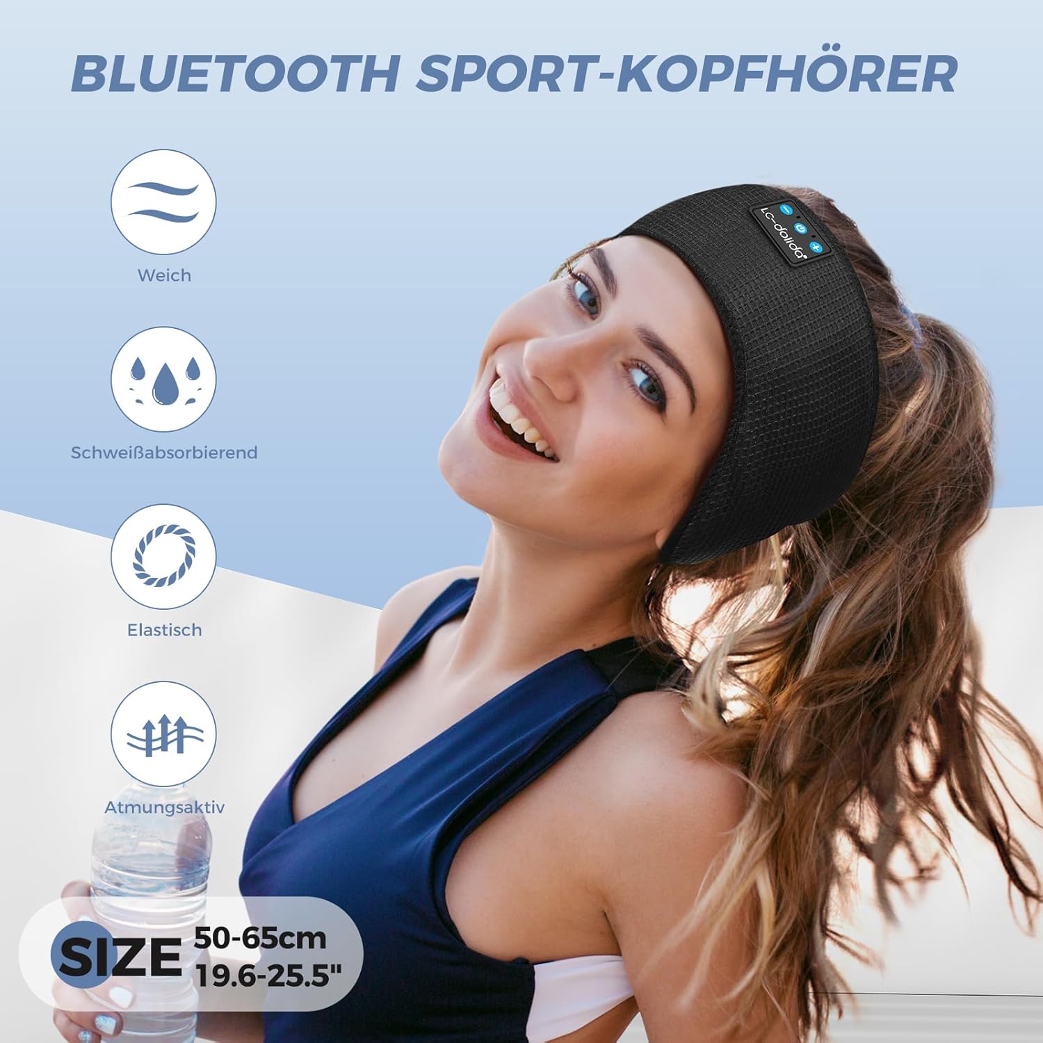 Thumbnail 2 de LC-dolida Schlafkopfhörer Bluetooth 5.4 als Stirnband – Schlafmaske & Headband in einem