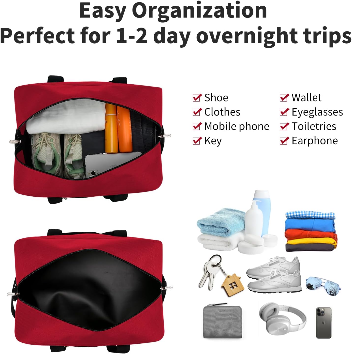 Thumbnail 2 de YoKelly Small Duffle Bag 14 inch Carry On Mini Duffel – Lightweight Gym and Travel Companion
