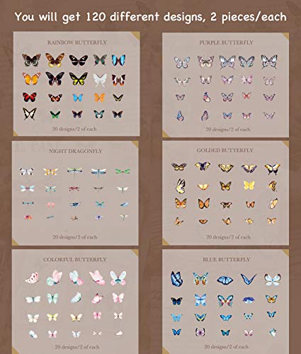 Thumbnail 1 de Knaid Butterfly Dragonfly Stickers 240 pieces 🎨