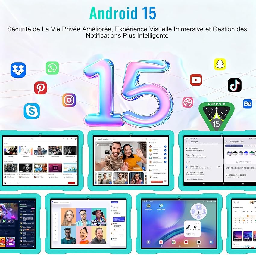 Detalle de Tablette Android 15 10 pouces avec 2 To