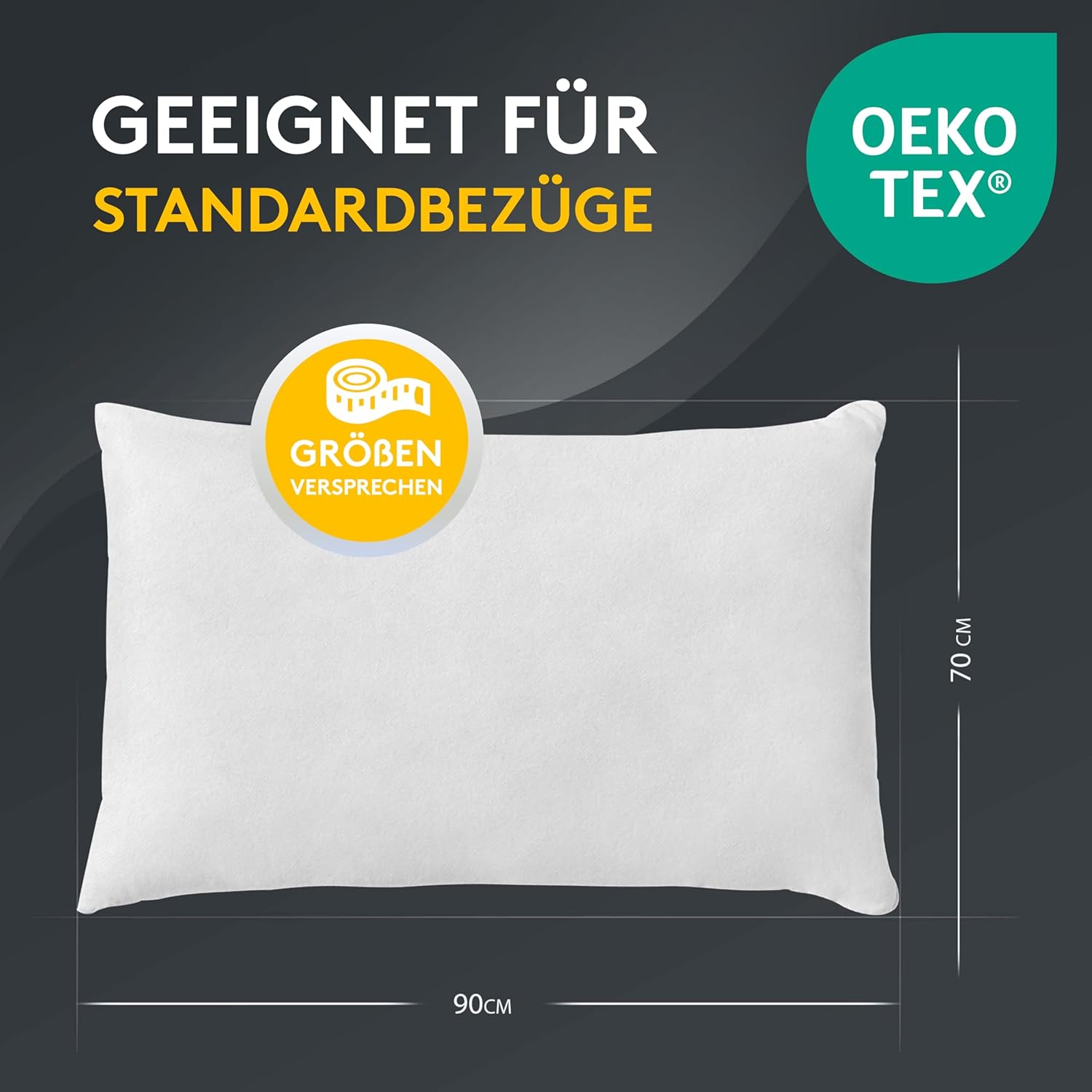 Thumbnail 4 de LILENO HOME Kissenfüllung 70x90 im 4er-Set – pralle Füllung für Sofa- und Dekokissen (Öko-Tex Klasse 1)