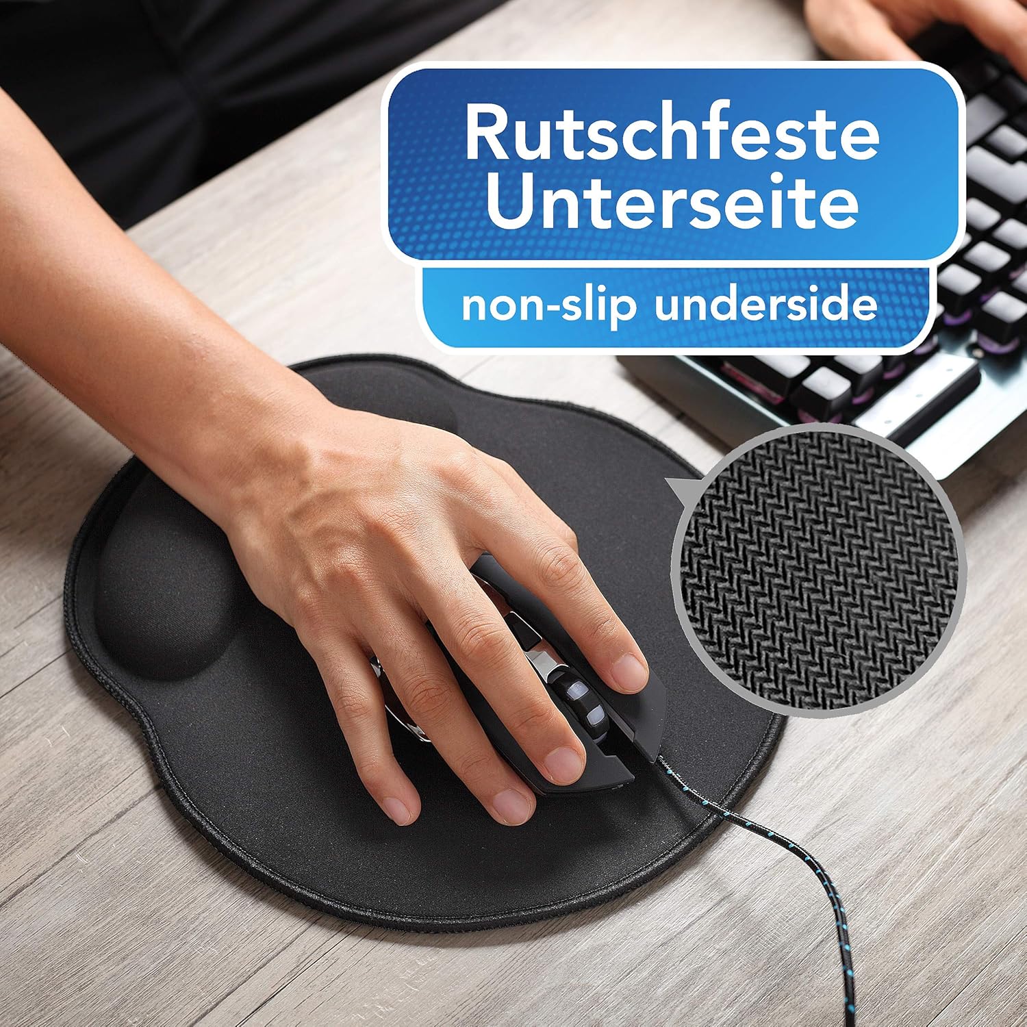 Thumbnail 5 de Sidorenko Ergonomisches Mousepad mit Handauflage 26x23 cm – Gelkissen für Büro und Home-Office