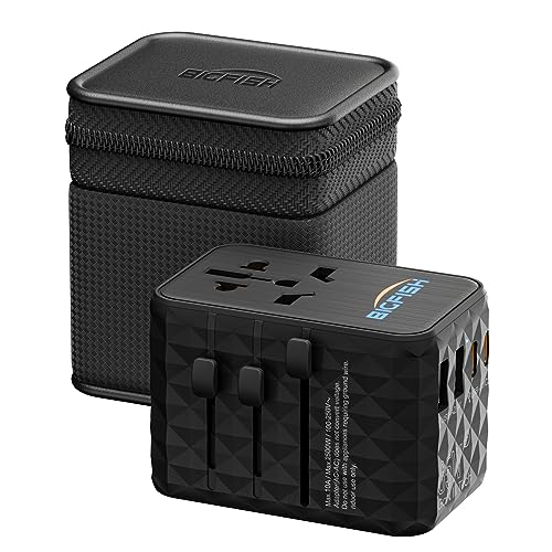 Detalle de Bigfish Universal Travel Adapter, 65W GaN USB Charger with 3 Fast-Charging Ports