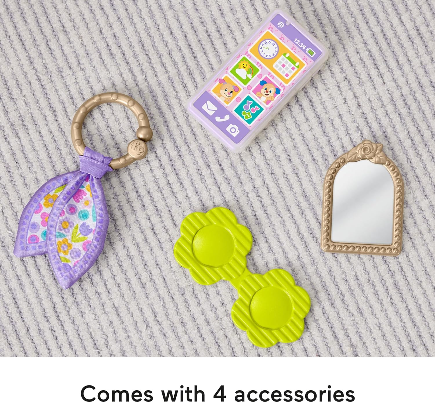 Thumbnail 4 de Fisher-Price Laugh & Learn Purse: Going Places Bag with 4 Pretend Play Accessories (6+ Months)