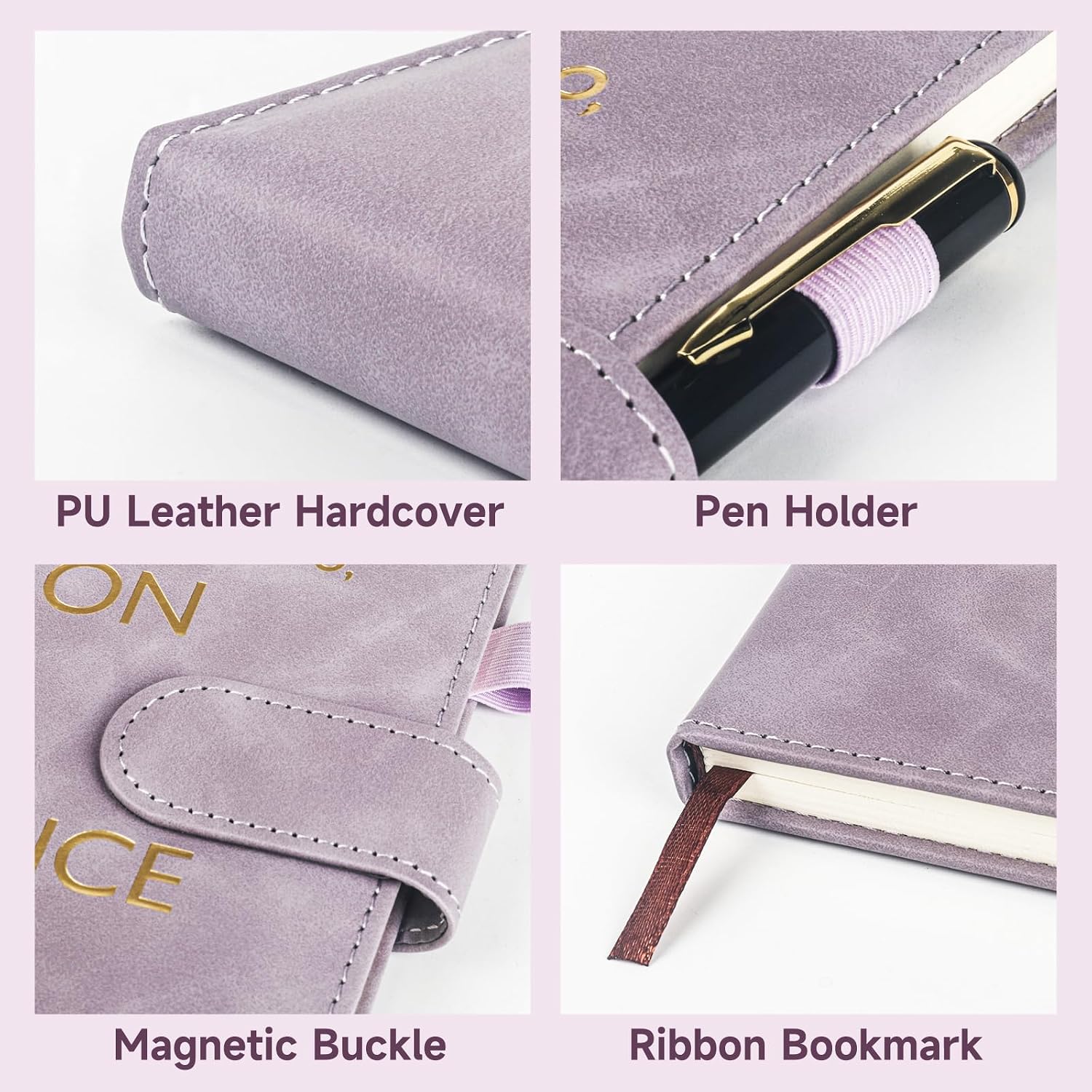 Detalle de A5 Inspirational PU Leather Notebook and Pen Set