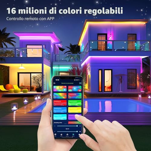 Thumbnail 6 de Striscia LED RGB 15 Metri di Goffii per Camera da Letto — Luci Multicolore e Facili da Installare