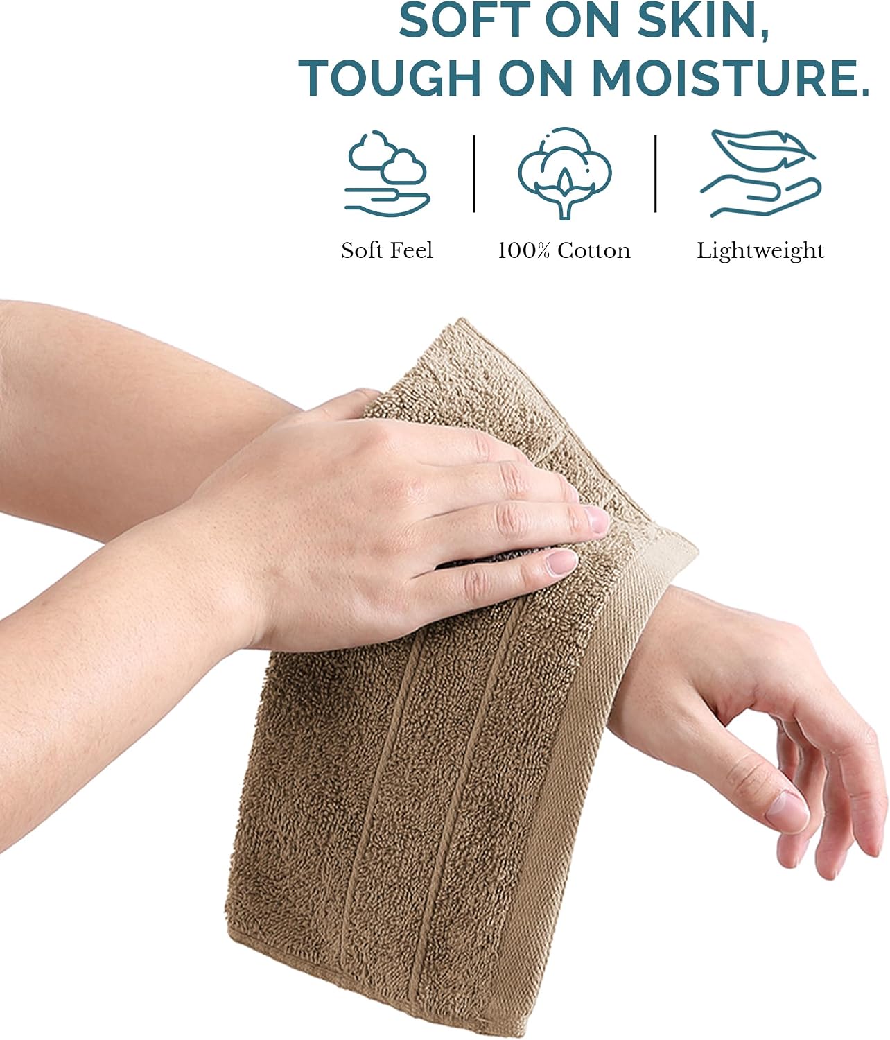 Detalle 2 de Casa Platino Washcloths Set 13x13 12-Pack