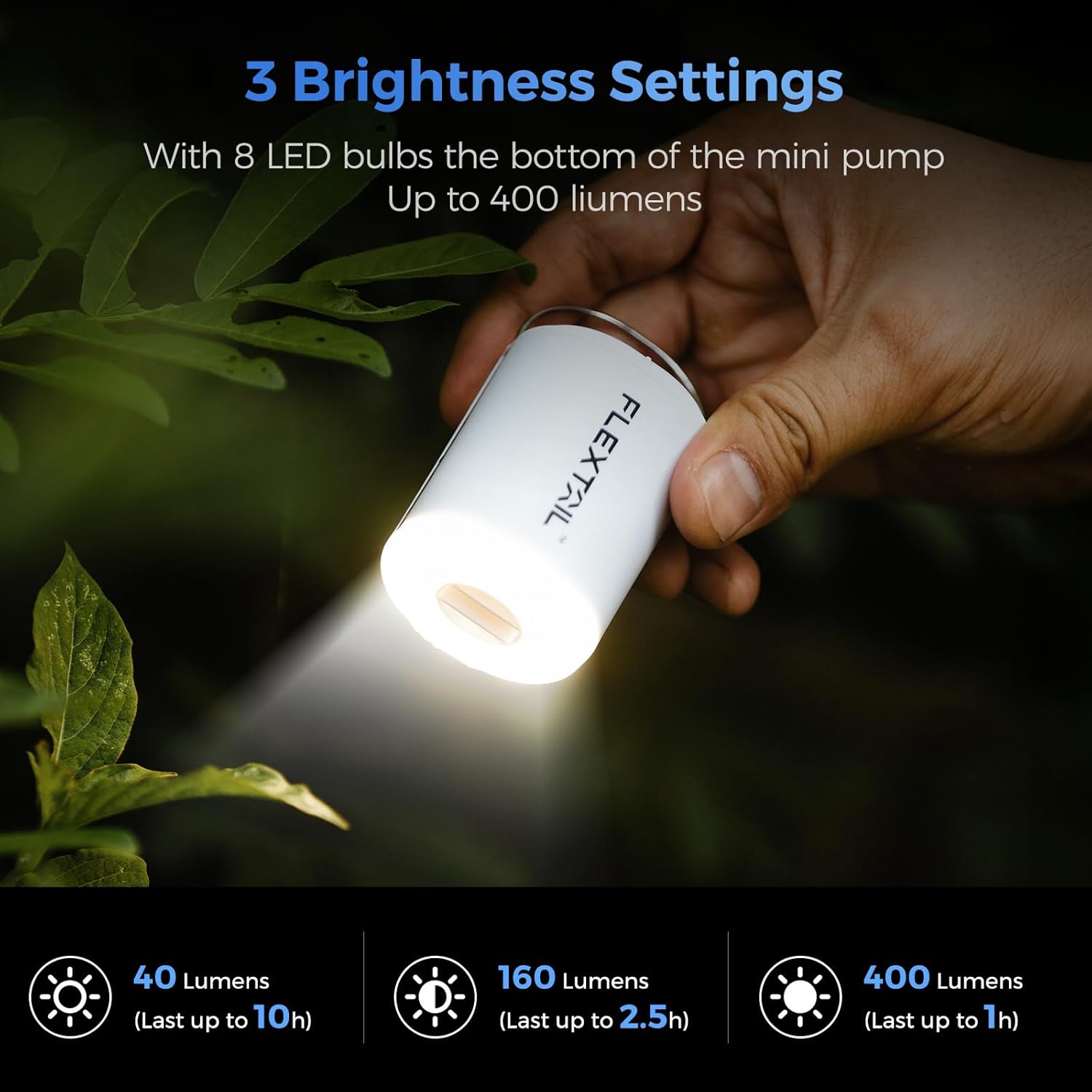 Thumbnail 3 de FLEXTAILGEAR Portable Air Pump: Ultra-Compact 4kPa, 180L/min with Built‑in LED Light