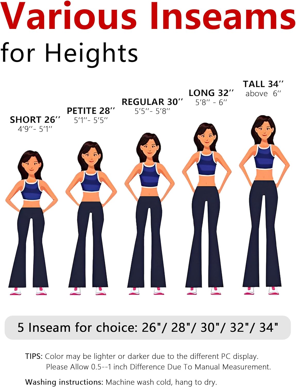 Thumbnail 6 de Tapata Women's Stretchy Bootcut Pants 4 Inseams