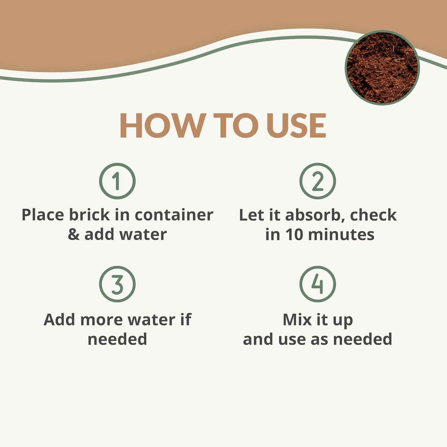 Detalle de Plantonix Coco Bliss B087DNZK26 Coco Coir Brick, 40 lb, OMRI-Listed