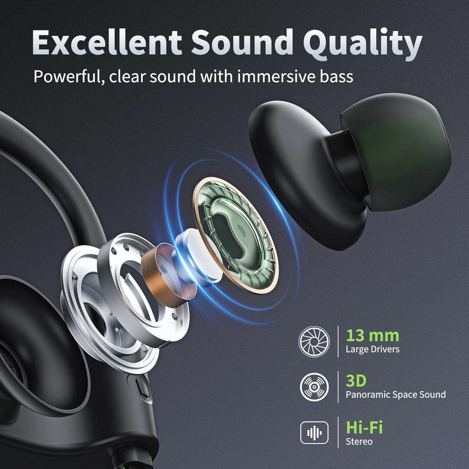 Thumbnail 4 de JOYWISE Bluetooth Headphones 16H playtime