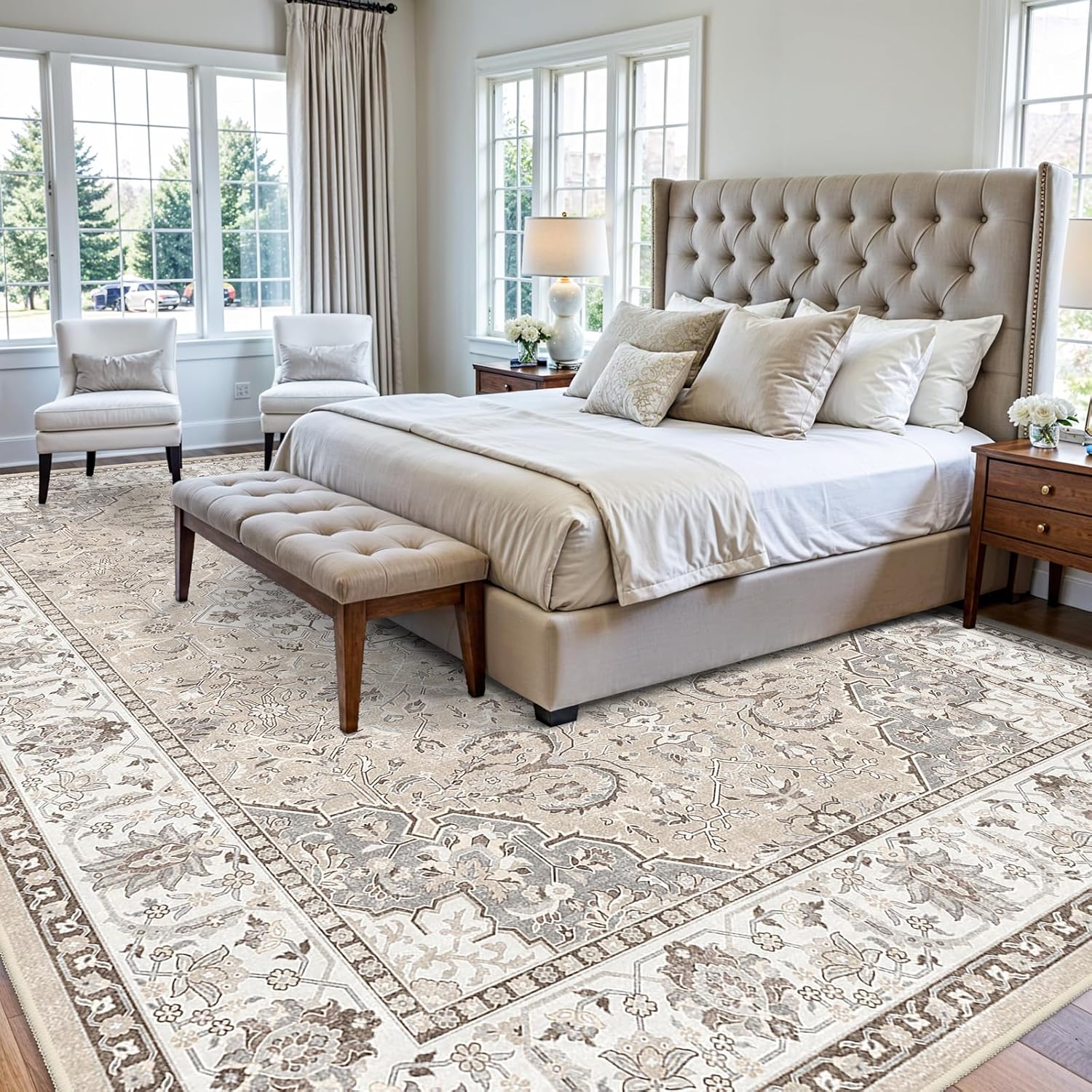 Detalle de 10x14 Vintage Washable Area Rug