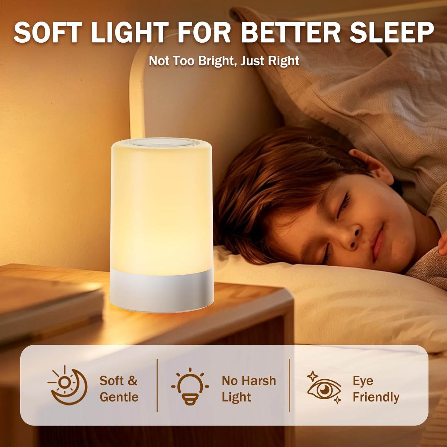Thumbnail 4 de G Keni Nursery Night Light for Baby: USB rechargeable, dimmable with memory, warm LED for bedtime