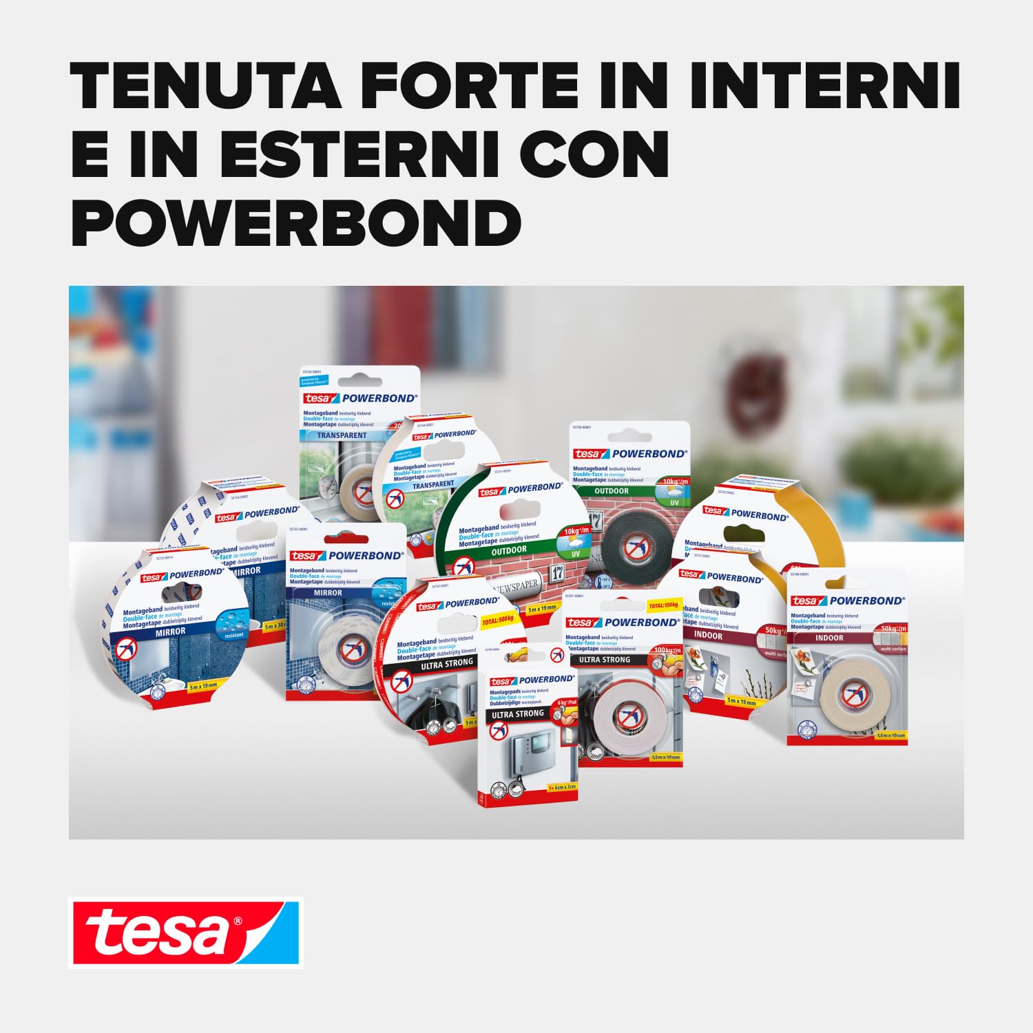Thumbnail 6 de tesa Powerbond Ultra Strong — Nastro biadesivo extra forte, confezione da 2 (1,5 m x 19 mm)