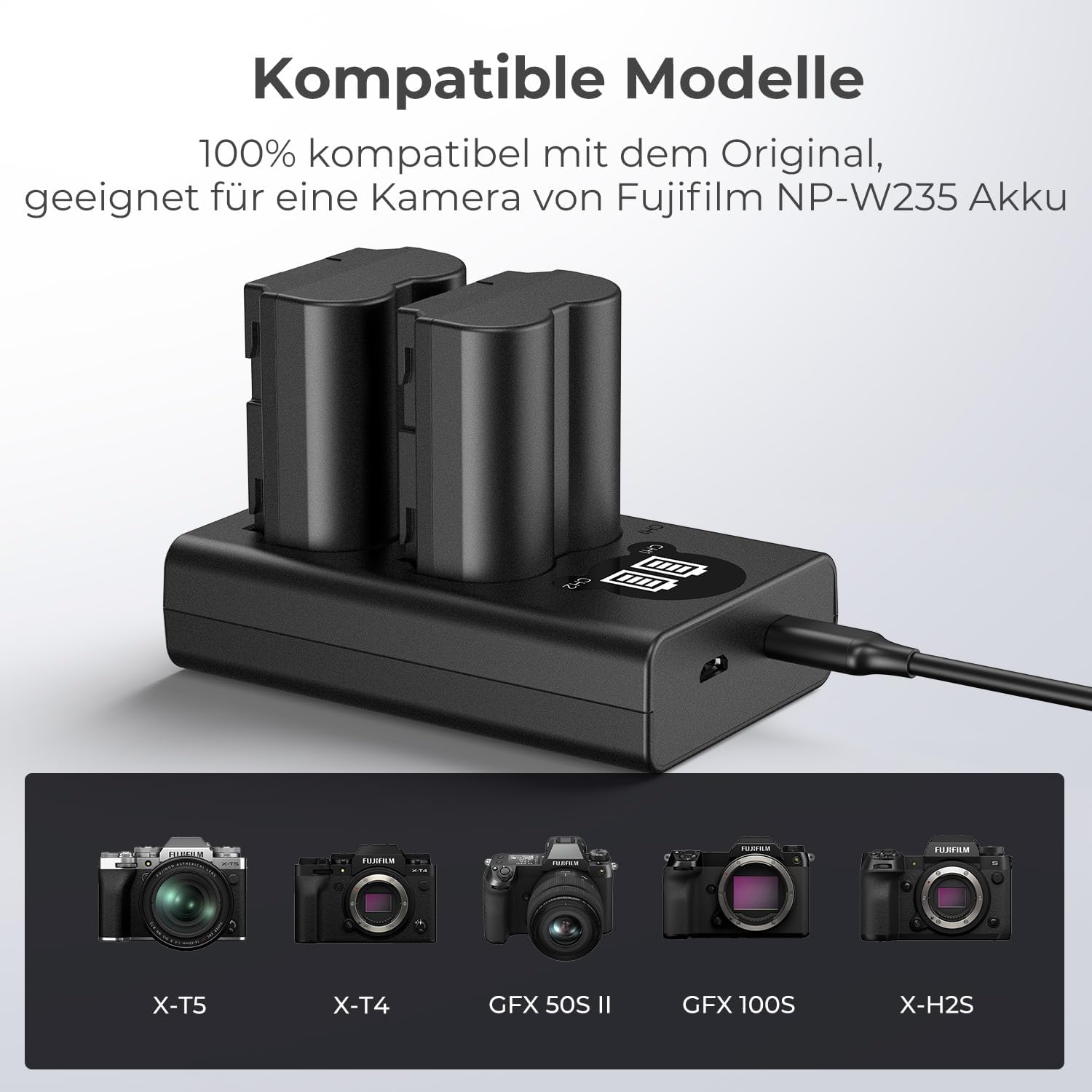 Thumbnail 2 de K&F CONCEPT NP-FW50 Dual Slot Ladegerät