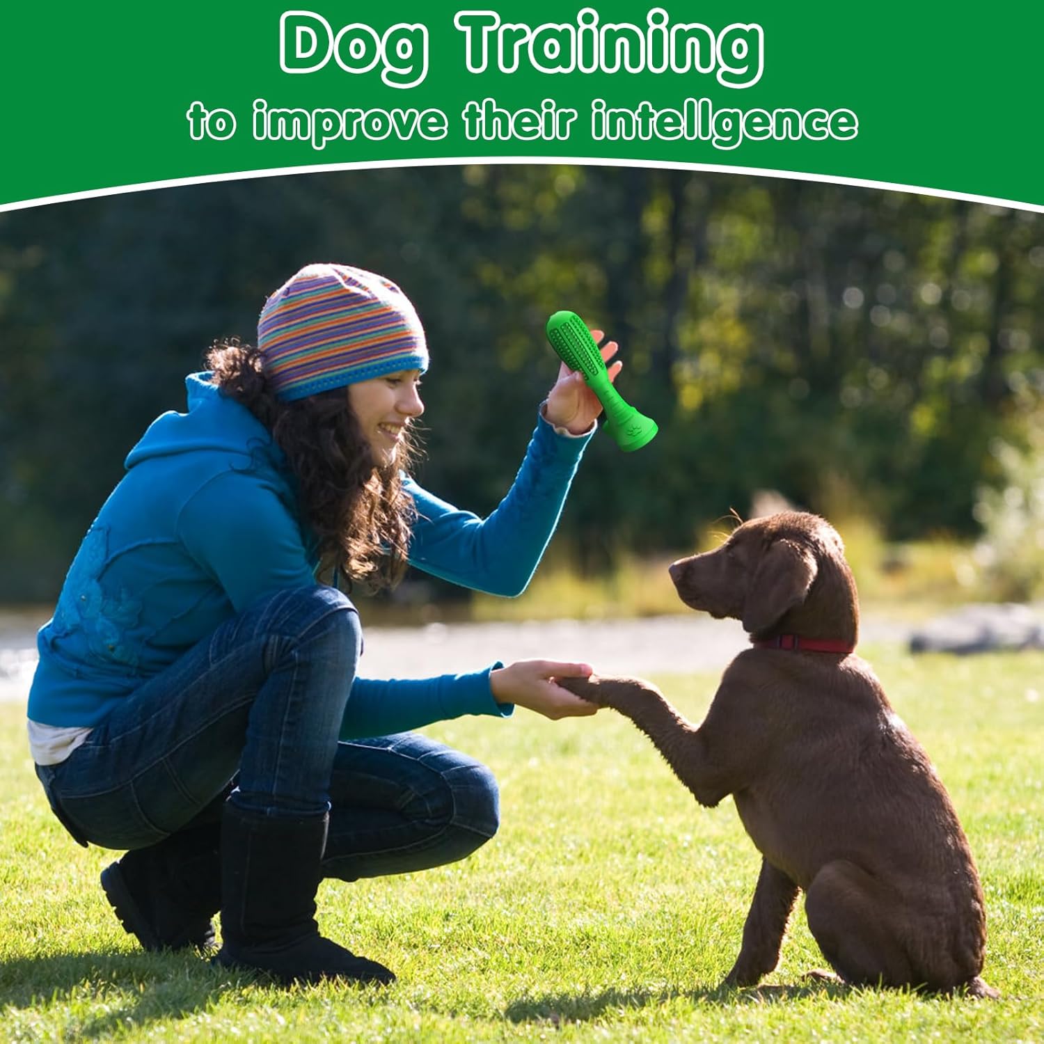 Thumbnail 1 de HETOO Natural Rubber Dog Grinding Rod – dental chew & toothbrush toy for large dogs