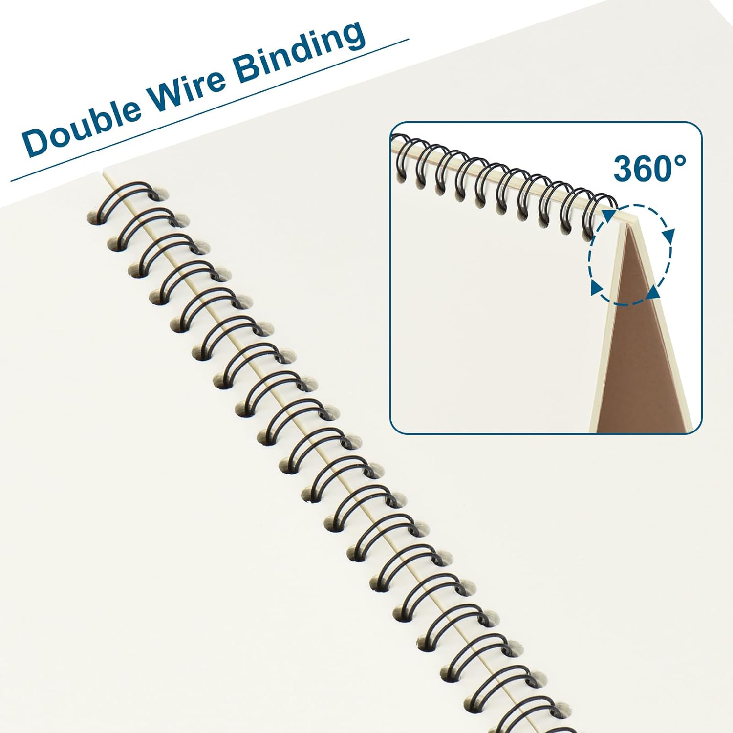 Detalle de ZCZN A5 Plain Paper Spiral Notebooks (12-pack) – 60 sheets per notebook