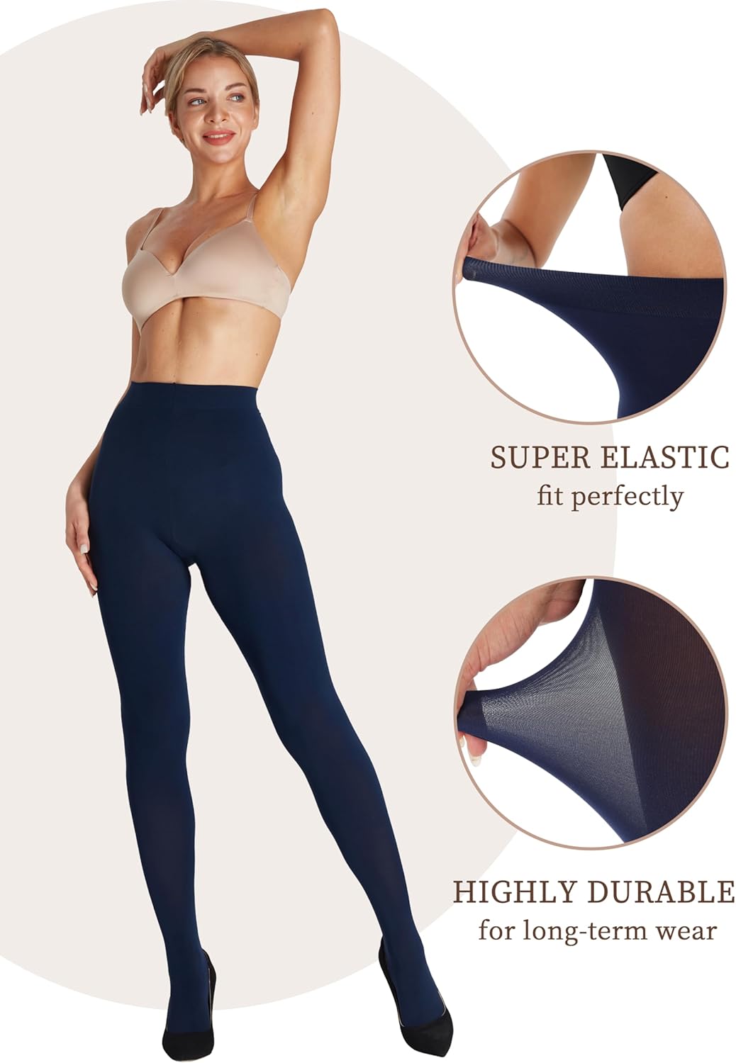 Thumbnail 3 de Seidiva Collant Donna Colorati 80DEN Opachi a Vita Alta – Comfort e Versatilità (Oltre 30 colori)