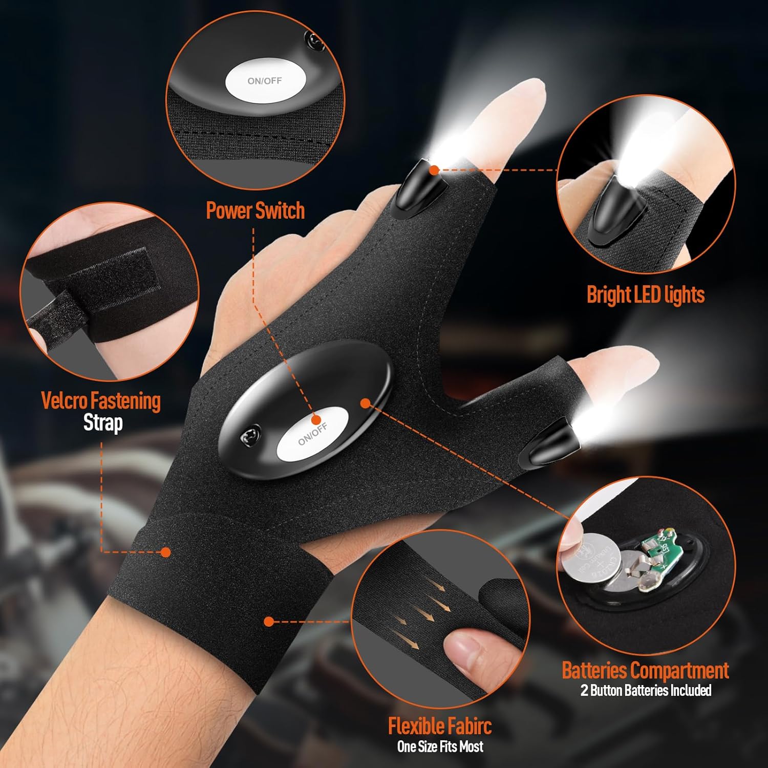 Thumbnail 6 de BIIB LED Gloves for Fishing 🎣