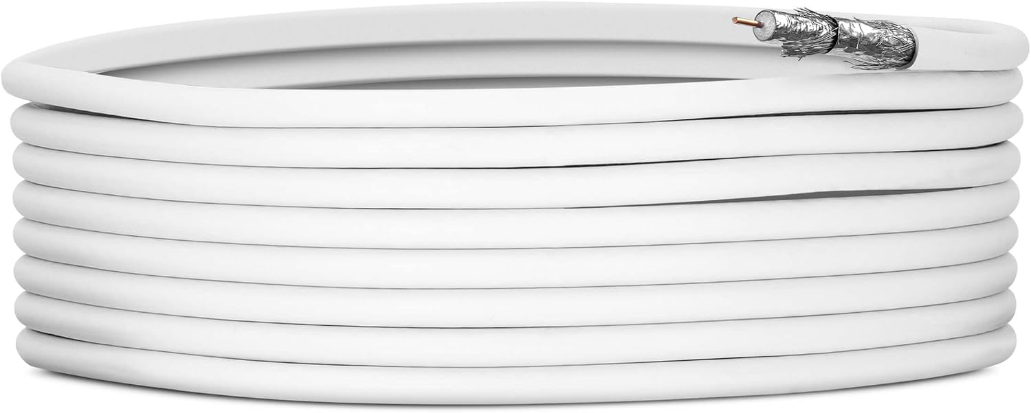 Thumbnail 6 de TechniSat COAXSAT 2150 – 10 m SAT TV Antennenkabel (Koaxial Kabel HDTV, DVB-S/S2, Radio DAB) in Weiß