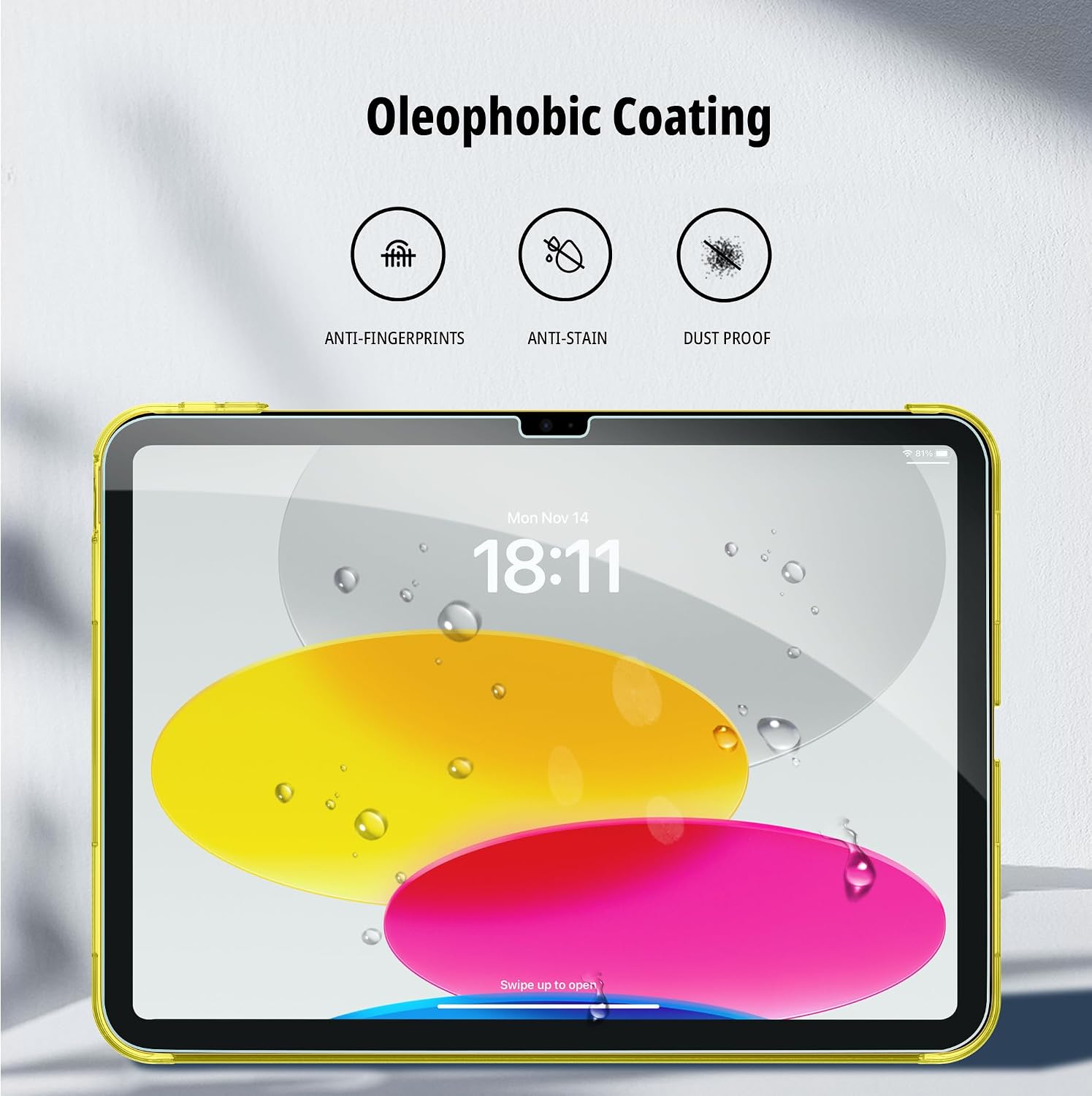 Thumbnail 5 de CACOE Case for iPad A16 11th/10th Gen with Screen Protector (11/10.9 inch) – Full Protection in Yellow