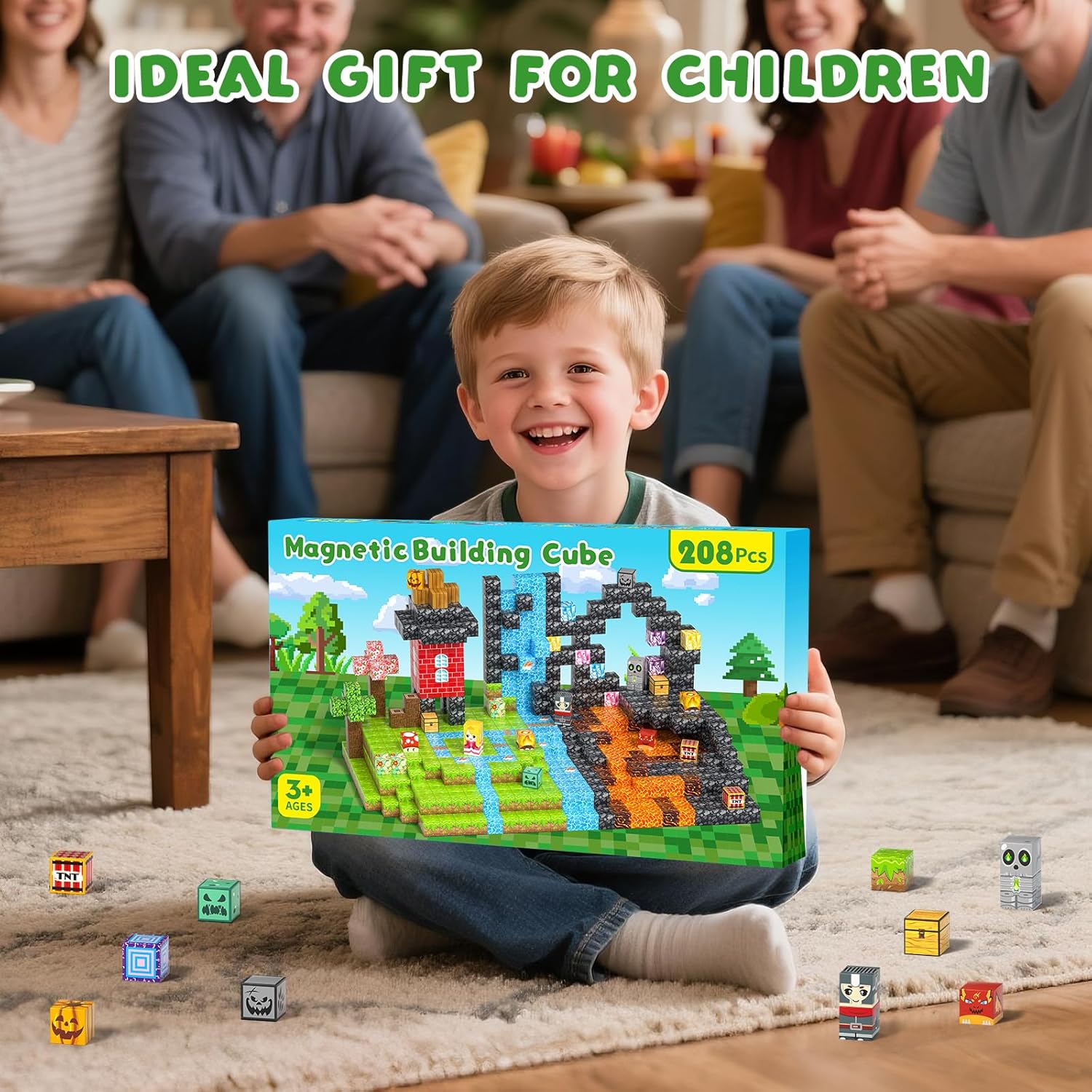 Thumbnail 6 de Magnetic Building Blocks 208PCS set