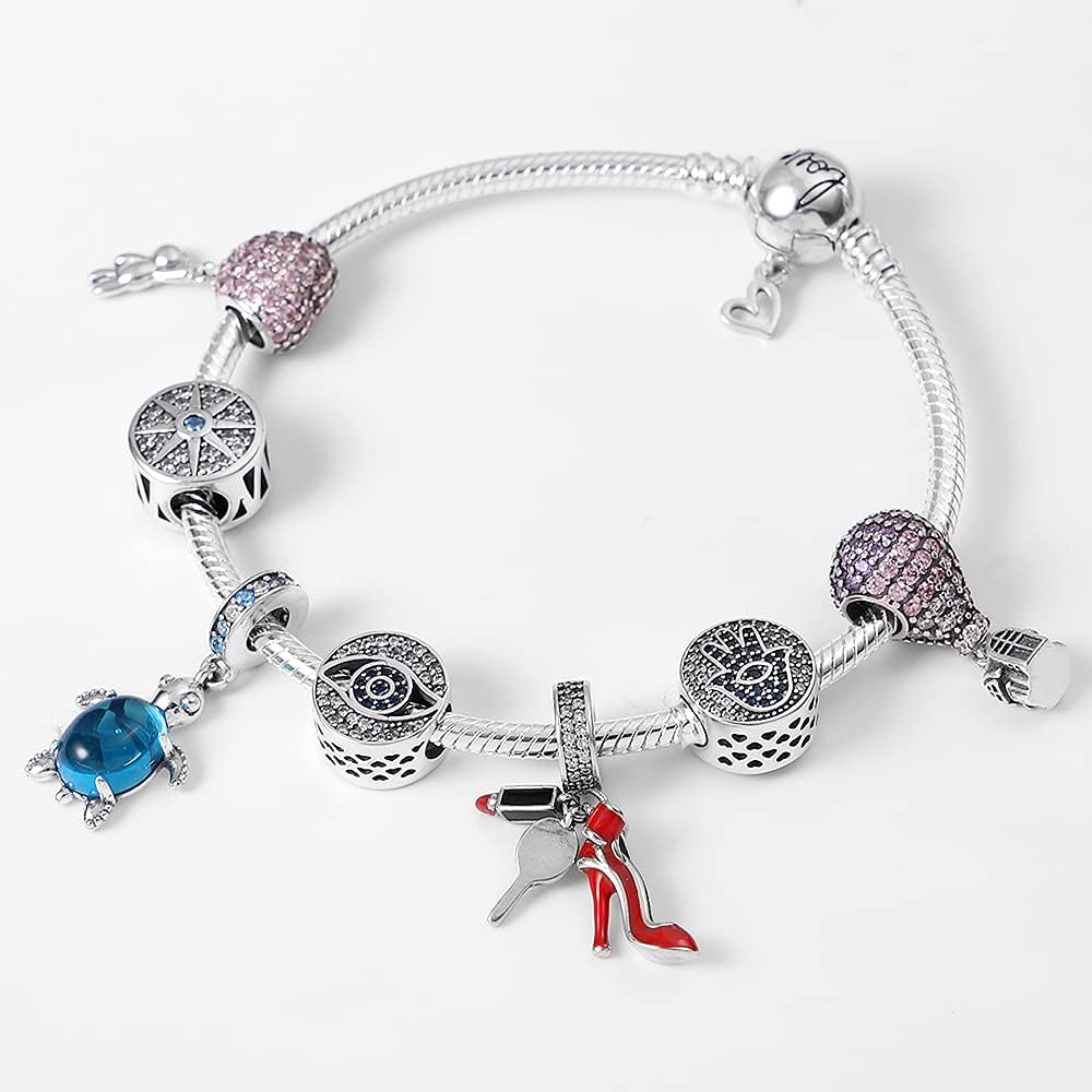 Thumbnail 1 de Damen Armband aus 925 Sterling Silber mit Herz-Verschluss – Moments Schlangen-Gliederarmband