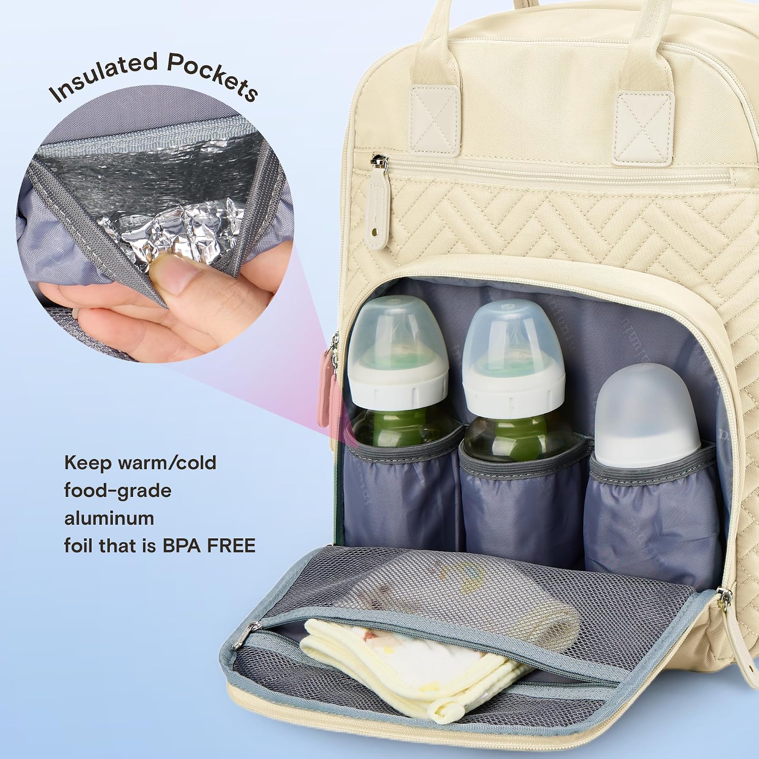 Detalle de iniuniu Diaper Bag Backpack, 4-in-1