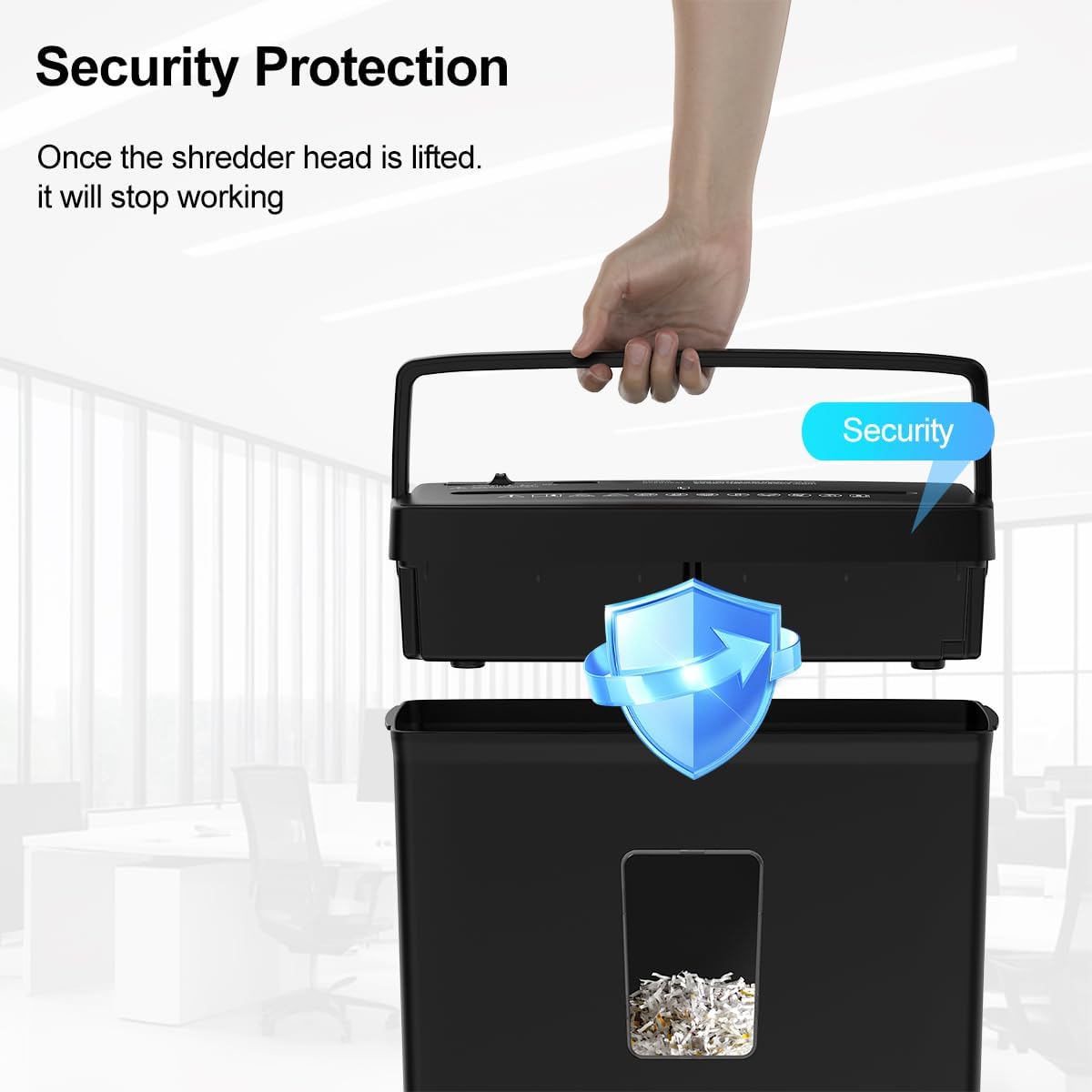 Thumbnail 5 de Woolsche P-4 5-Sheet Desktop Paper Shredder 🗑️