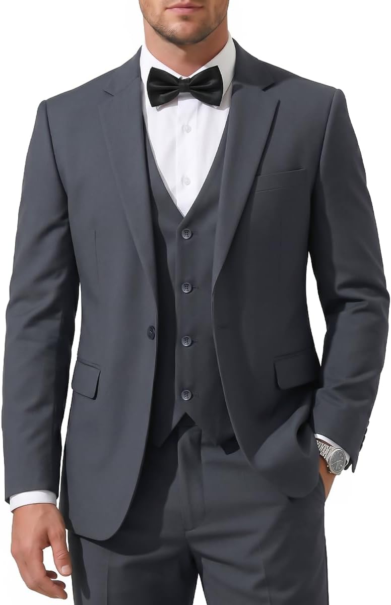 Detalle de 3-Piece Slim Fit Suit with Bow Tie 1 Set