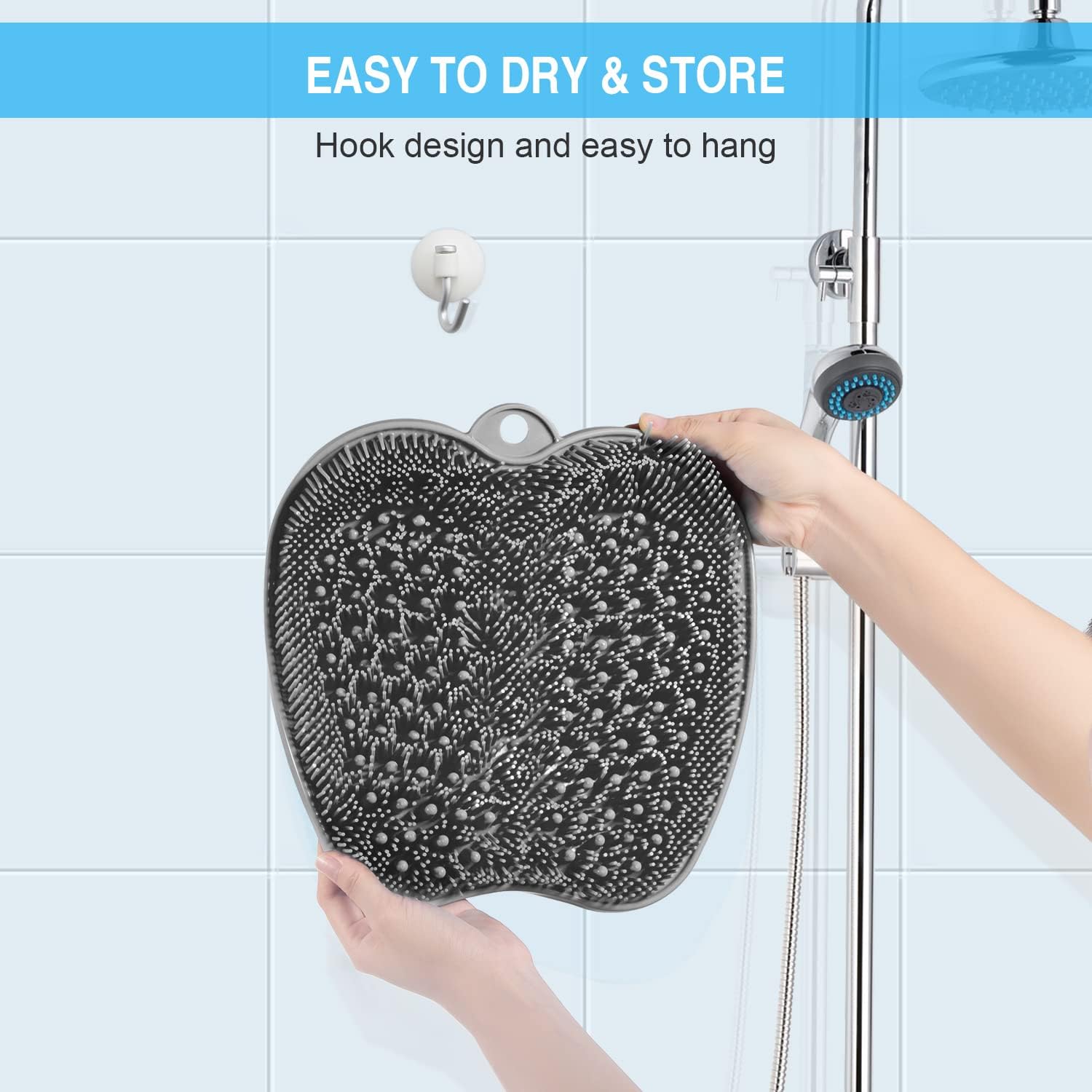 Thumbnail 6 de HONYIN Larger Shower Foot Scrubber 11x11