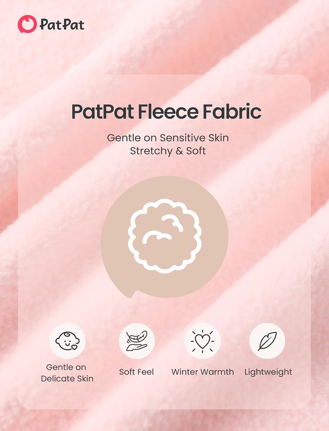 Detalle de PATPAT Baby Fleece Footie