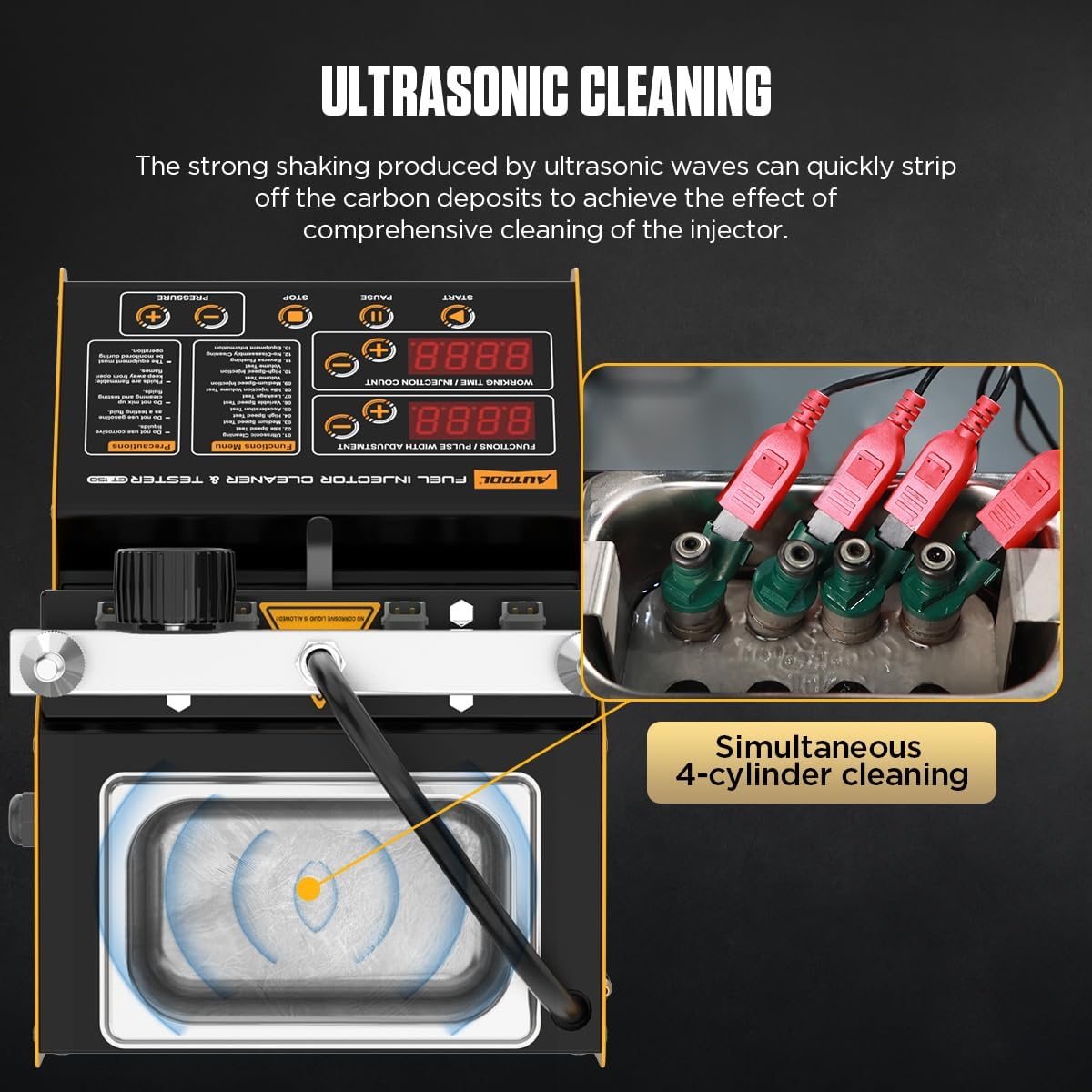 Thumbnail 2 de AUTOOL CT150 pulitore e tester per iniettori carburante a onde ultrasoniche (fino a 4 cilindri, 220V)
