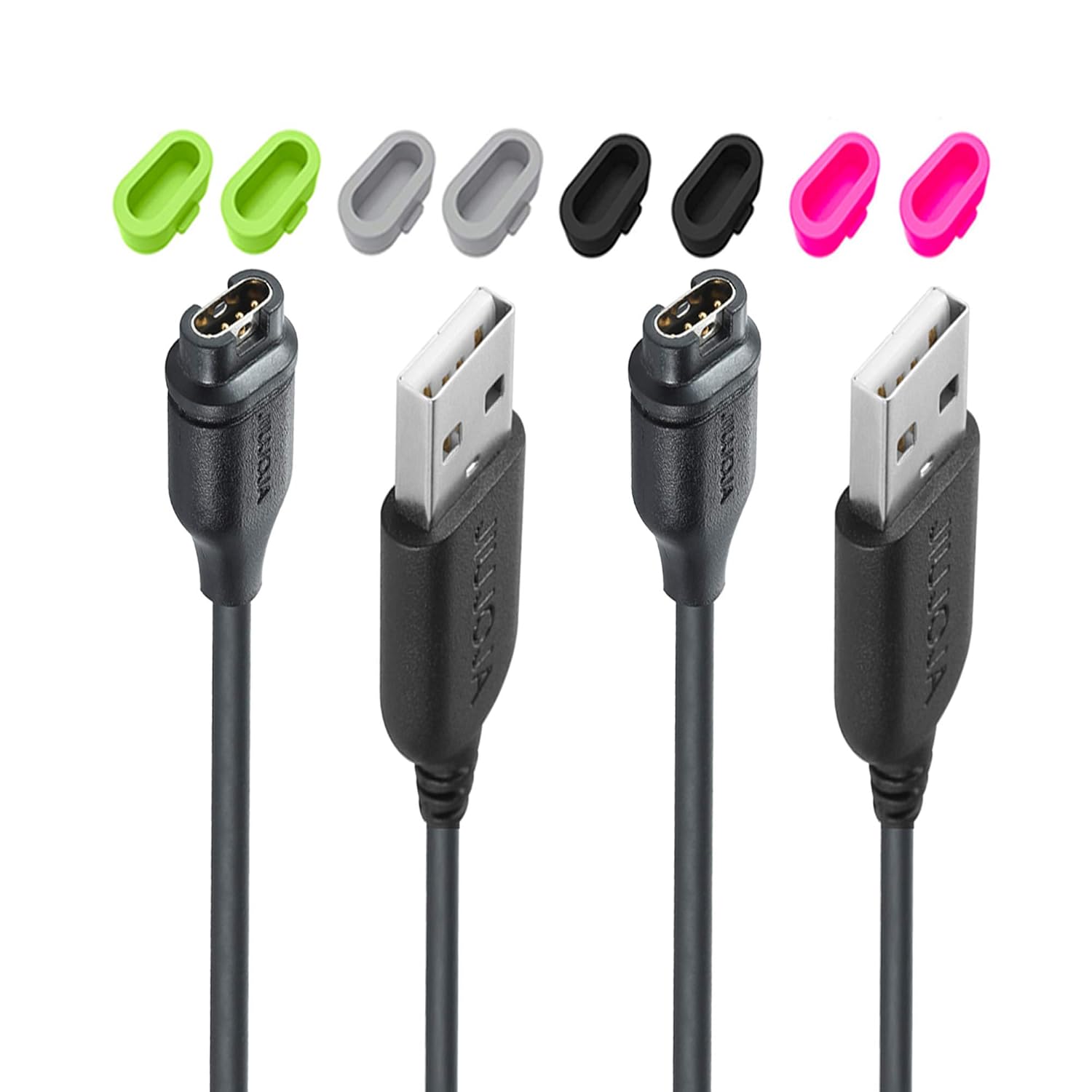 Detalle de JIUJOJA PG01 Garmin Watch Charging Cable, 3.93ft, 2-Pack with 8 Protectors