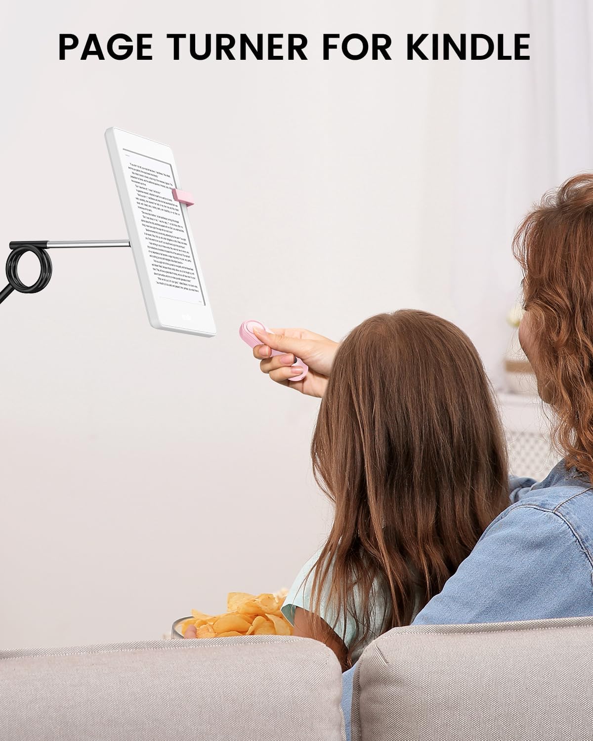 Detalle 2 de RF Fernbedienung Seitenwenden zum Lesen – Rosa, kompatibel mit Kindle Paperwhite/Oasis & mehr