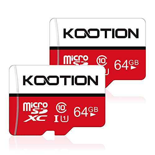 Detalle de KOOTION 64GB Micro SD Card 2 Pack: Ultra Micro SDXC, U1, C10, 64GB Each