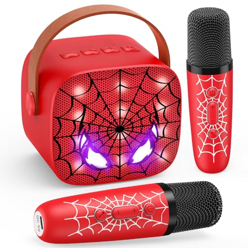 Detalle de Braxel Regalo Niño 3–12 años: Karaoke infantil con 2 micrófonos Bluetooth y luces LED