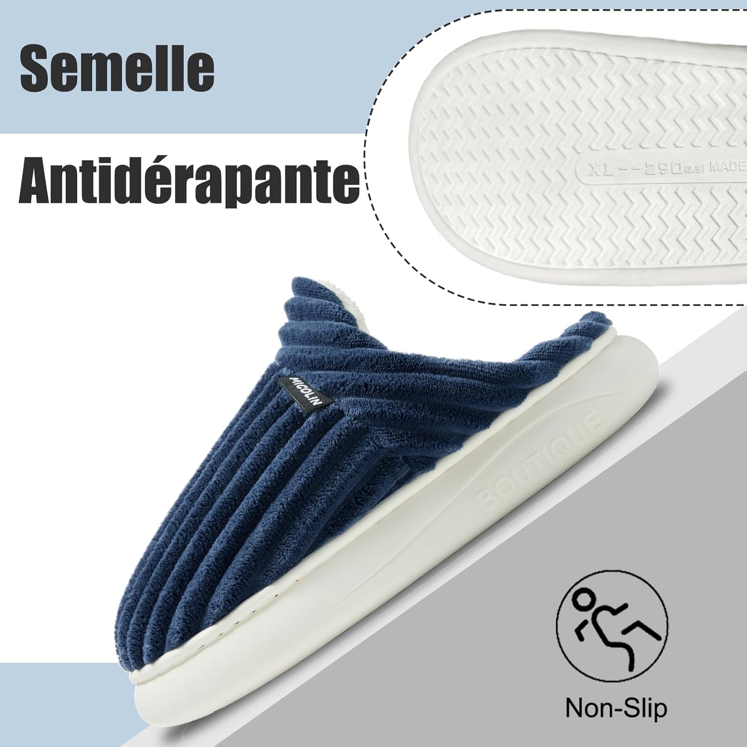 Thumbnail 6 de Donpapa Chaussons d’Hiver pour Femme et Homme — Confort en peluche avec mémoire et semelle antidérapante